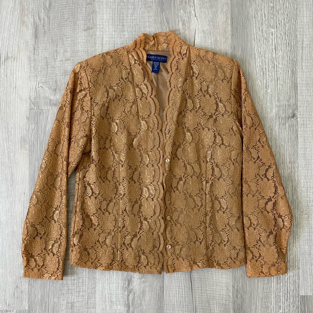 Karen Scott Lace Blazer
